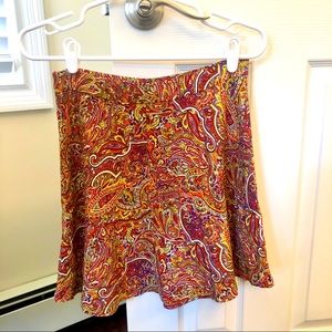 Zara Paisley Mini Skirt
